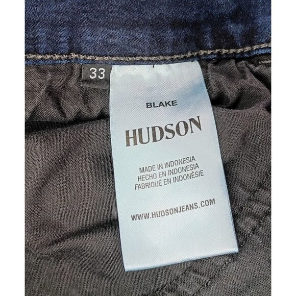 Hudson Blake Jeans Mens 33 Blue Slim Straight Stretch Denim Classic Medium Wash - Picture 4 of 10